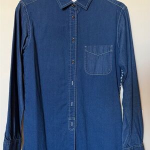 Ines de la Fressange x Uniqlo denim & floral shirt